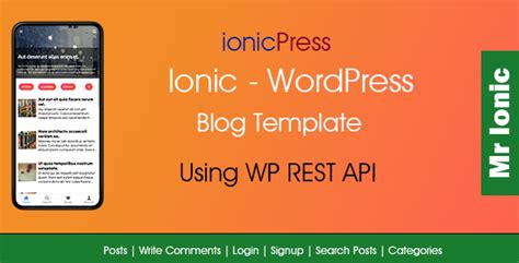 Ionic 6 WordPress Mobile App Template AdMob Integrated Capacitor