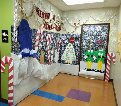 Elf Classroom Door Decoration Christmas Classroom Door Classroom Christmas Decorations Door