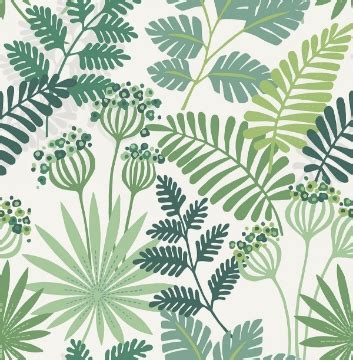 Praslin Merlot Botanical Wallpaper By A Street Prints