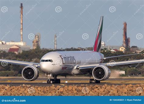 Emirates Cargo Boeing Cargo Aircraft On The Tarmac After Landing At