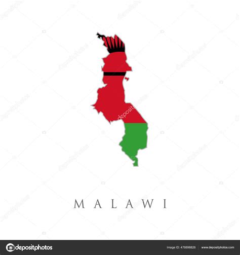 Malawi Country Flag Map Contour Design Icon Logo Malawi Map Stock