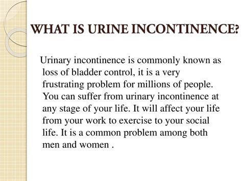 PPT - Causes of Incontinence PowerPoint Presentation - ID:7460519