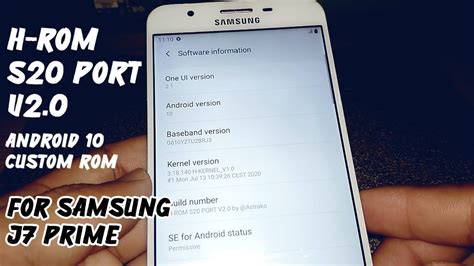 Custom Rom For J7 Prime H Rom S20 Port V2 One Ui 20 Android 10 Samsung Galaxy J7 Prime