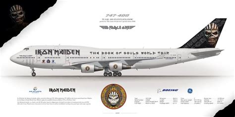 Boeing 747 400 TF AAK Air Atlanta Icelandic Iron Maiden The Book Of