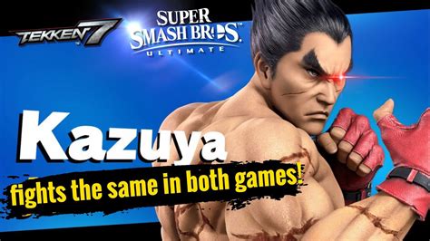 Super Smash Bros Ultimate Tekken 7 Kazuya Move Comparison Youtube