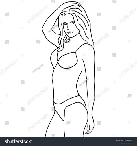 Vector Beautiful Bikini Model D Rendering Stock Vector Royalty Free Shutterstock