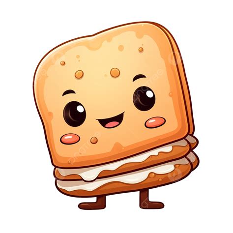 Personaje De Dibujos Animados De Galleta Sándwich Aislado Png Ai