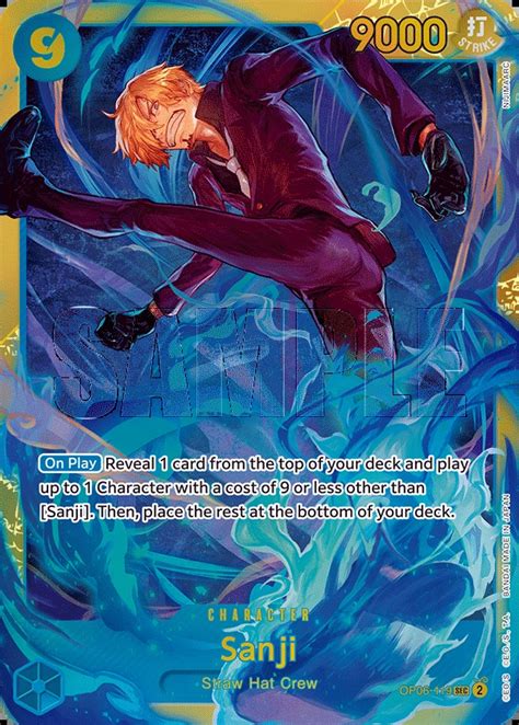 Op Sanji One Piece Card Game Card Onepiece Gg