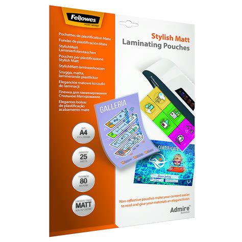 Fellowes Pochettes De Plastification A X Mm