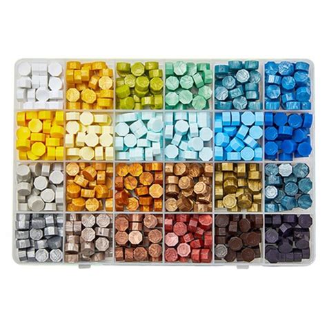 Набор: Сургуч в гранулах в пластиковом контейнере №22 "Гамма холодных ...