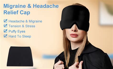 Abrvuahm Migraine Relief Cap Reusable Cold Hot Therapy Migraine And Headache Relief Cap Cold