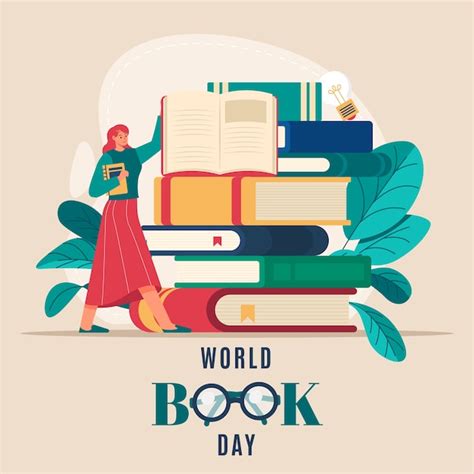 Premium Vector Flat World Book Day Illustration