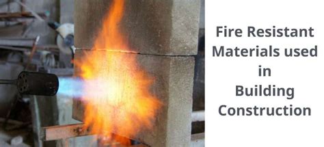 Fire Resistant Building Materials Used In Construction