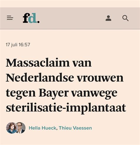 Hester Bais On Twitter Bayer Ontkent Bayer Heeft Essure In 2017 Van