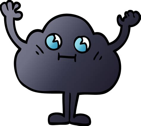 cartoon doodle dark cloud character 12158345 Vector Art at Vecteezy