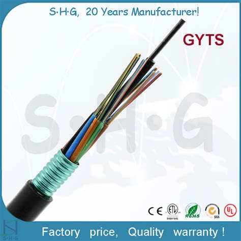 12 24 Core Duct Direct Buried Outdoor Fiber Optic Cable GYTS Fiber