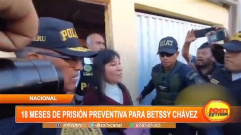 Prisión preventiva para Betssy Chávez en Tacna