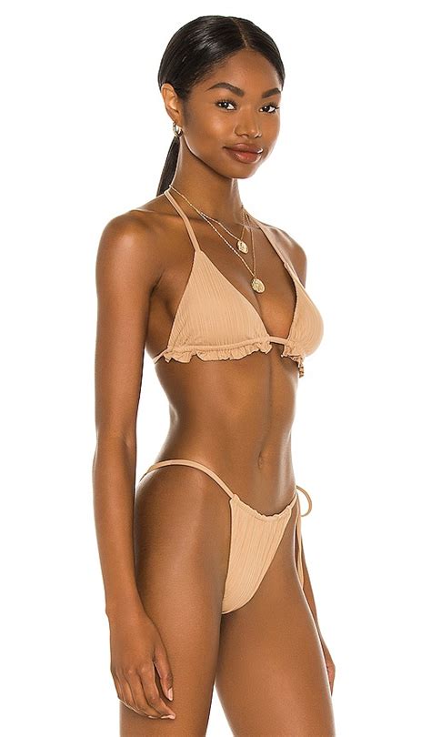 Aro Swim X Madelyn Cline Cooley Bikini Top In Nude In Bluff Off