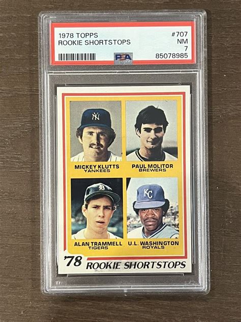 1978 Topps Rookie Shortstops 707 Paul Molitor Alan Trammell U L