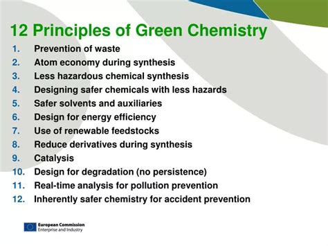 Ppt 12 Principles Of Green Chemistry Powerpoint Presentation Free