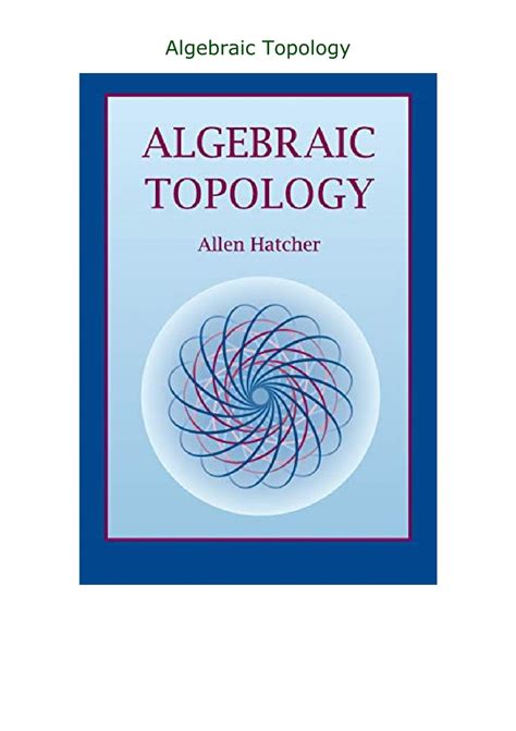 PDF Algebraic Topology