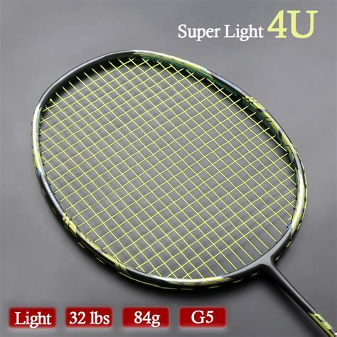 Offensive Type U G Carbon Fiber Badminton Racket Ultralight Rackets