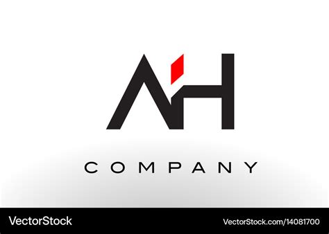 Ah logo letter design Royalty Free Vector Image