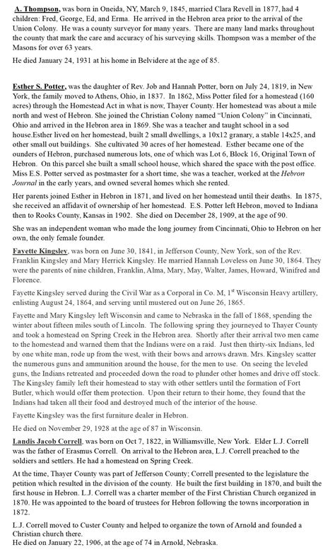 FOUNDING FAMILIES/ORIGINAL SURVEY OF TOWN Information - Sign at