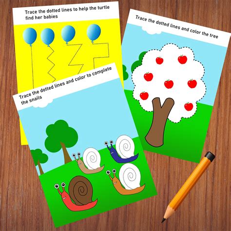 Preschool Line Tracing Worksheets, Lines Trace Pages Printable ...