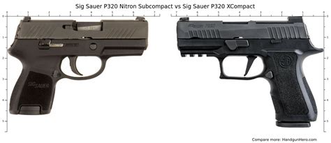 Sig Sauer P Nitron Subcompact Vs Sig Sauer P Xcompact Size