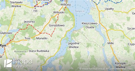 Kraina Wielkich Jezior Mazurskich mapa szlaków turystycznych mapa