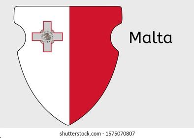 Maltese Flag Icon Malta Country Flag Stock Vector (Royalty Free ...