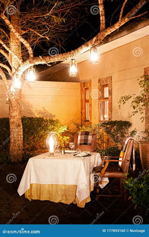 Luxury African Safari Lodge Outdoor Dining in Backyard with Leather ...