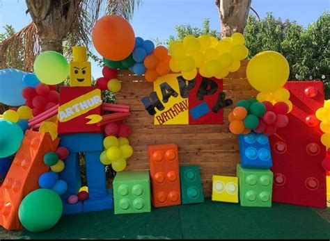 Lego Party Decorations and Backdrop