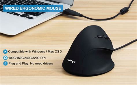 Amazon Autley Wired Ergonomic Mouse Usb Computer Vertical Mouse