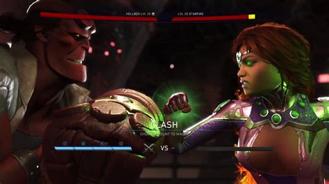 Injustice Hellboy Vs Starfire Single Fight Youtube