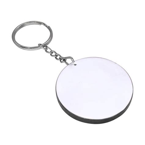 Round Polymer Keyring Black 49mm Blank Titan Jet Africa