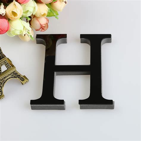 Art Letters Wall 3D Decor Acrylic Sticker 26 Decals Wall Home Mural DIY ...