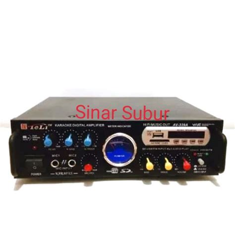 Jual Ampli Mini TeLi AV 339A Karaoke AC DC Amplifier AV 339A Jakarta