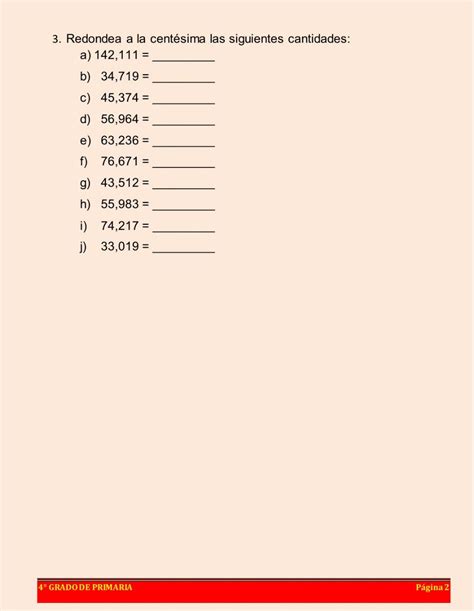 Redondeando Números Decimales Worksheet Live Worksheets