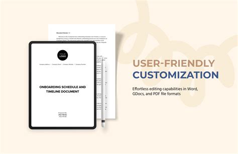 Onboarding Schedule & Timeline Document HR Template in Word, PDF, Google Docs - Download ...
