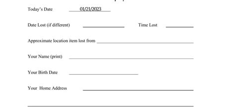 Lost Property Form ≡ Fill Out Printable PDF Forms Online