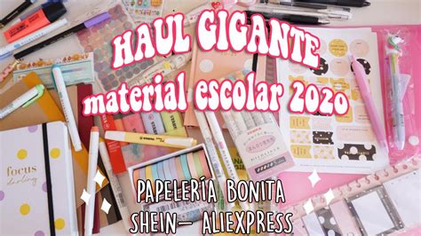 HAUL GIGANTE DE MATERIAL ESCOLAR 2020 21 PAPELERÍA BONITA ALIEXPRESS