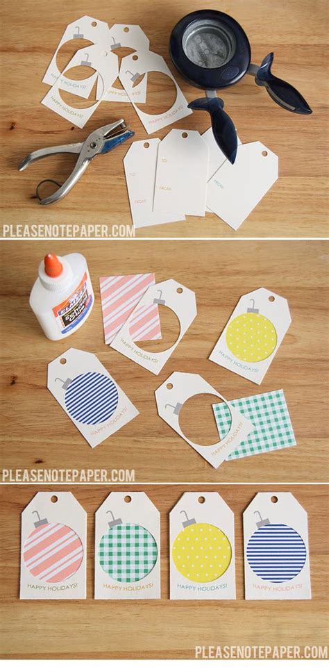 Scrap Paper Ornament Gift Tags | Christmas Crafts