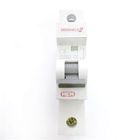 MCB S MEM Memshield 2 MCH106 C6 6A 6 MCB Circuit Breaker Type C