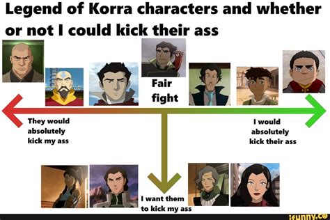 Legend Of Korra Characters And Whether Or Not Could Kick Their Ass Fair Fight They Would Would