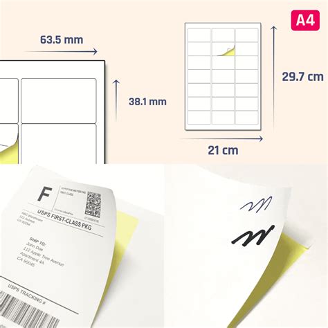 635 X 381 Mm A4 White Stickers Labels Sheets Townstix