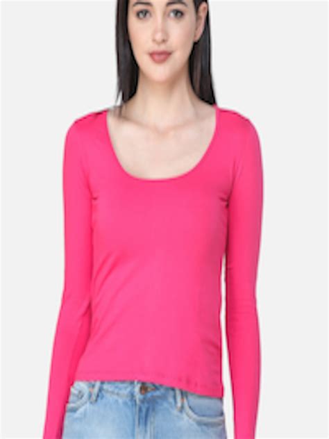 Buy Scorpius Women Pink Solid Top Tops For Women Myntra