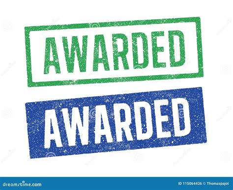 awarded ink stamps stock vector illustration  graphics