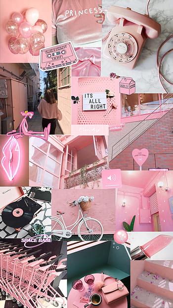 Soft Pink Aesthetic Collage Instagram Mood Board Theme Spiral Notebook Aesthetic Moodboard Hd